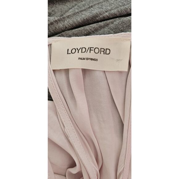 Loyd/Ford Palm Springs Women's Pink Lace Gray Pleated Skirt Slip Dress Size‎ 4 - Picture 4 of 6